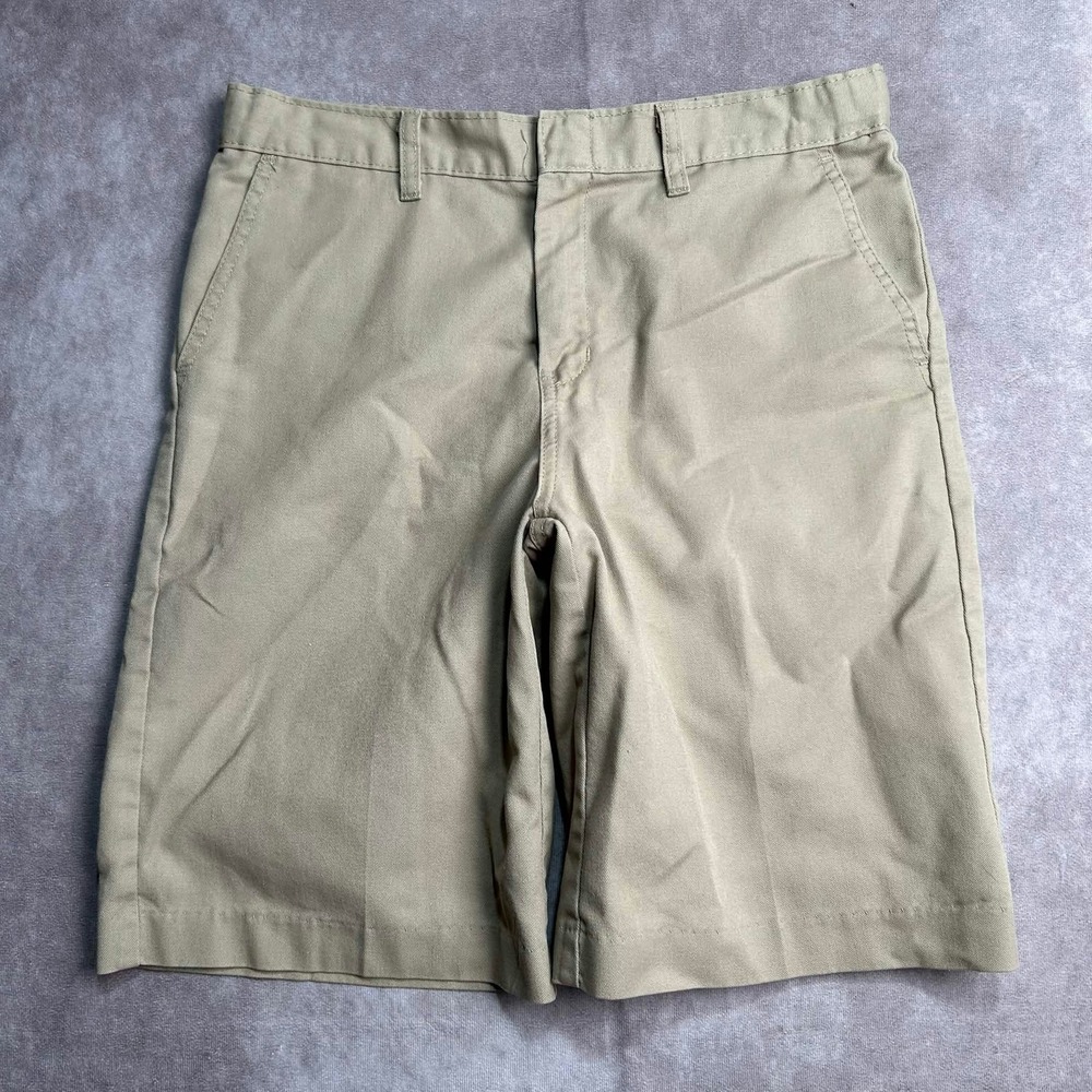 Dickies Big Boys Sz 18 Khaki Flat Front Shorts Tan School Uniform y2k Skater